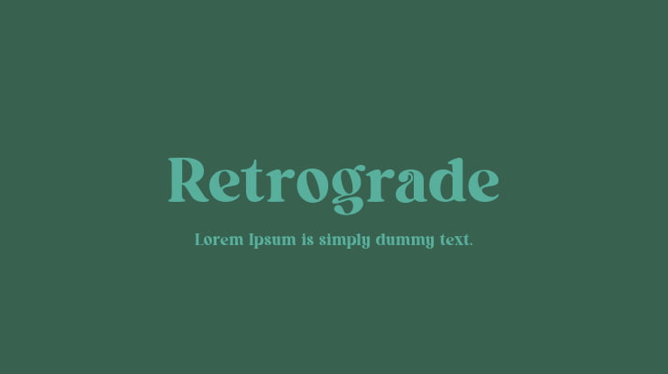 Retrograde Font