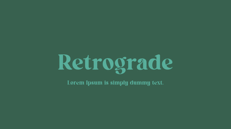 Retrograde Font