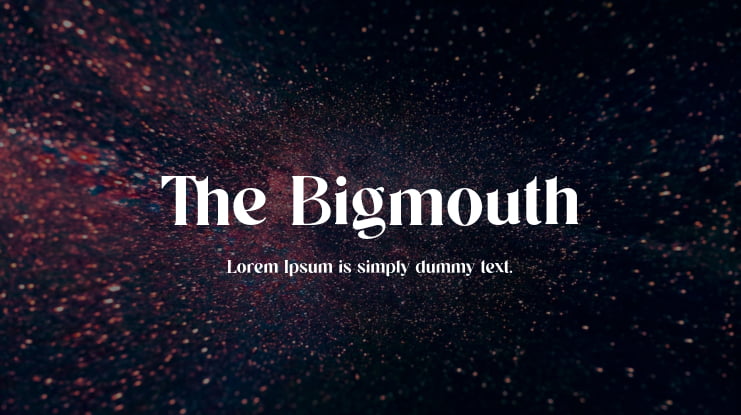 The Bigmouth Font