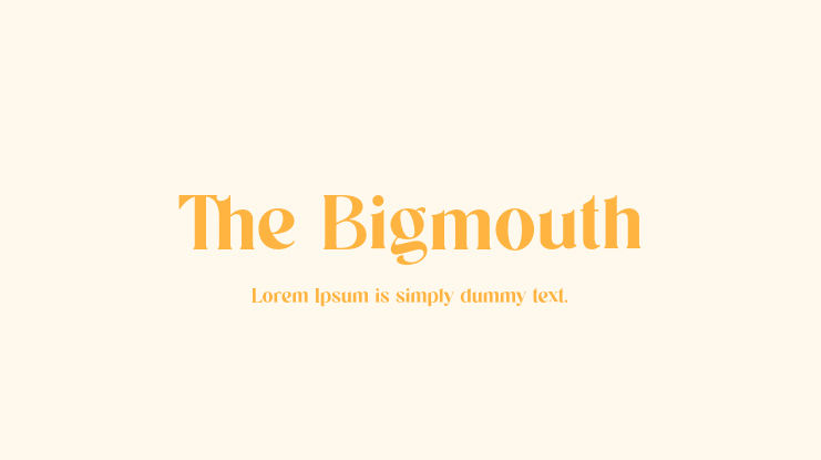 The Bigmouth Font