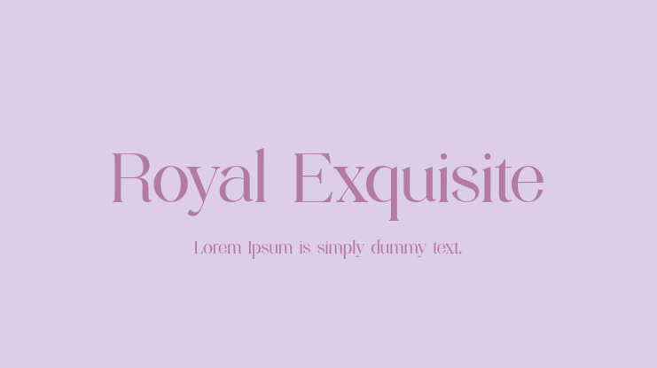 Royal Exquisite Font