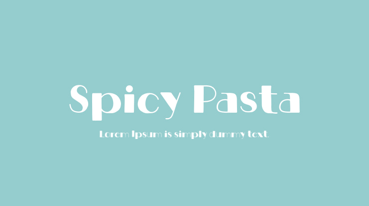 Spicy Pasta Font