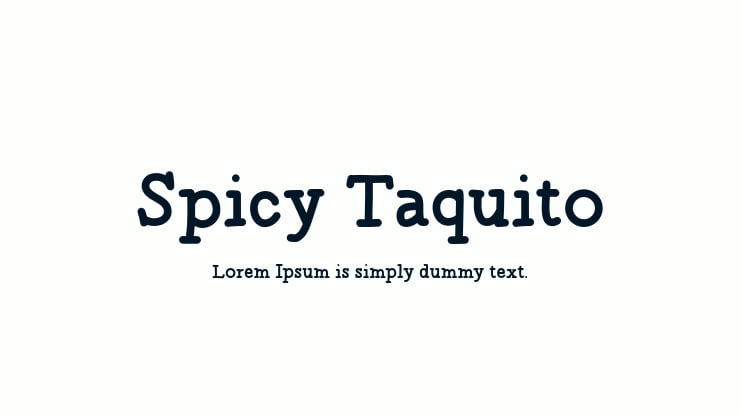 Spicy Taquito Font