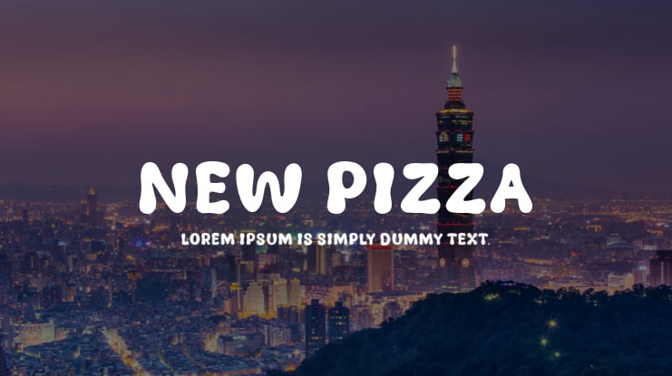 New Pizza Font