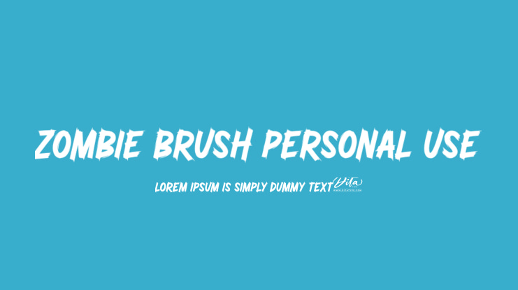 Zombie Brush Personal Use Font