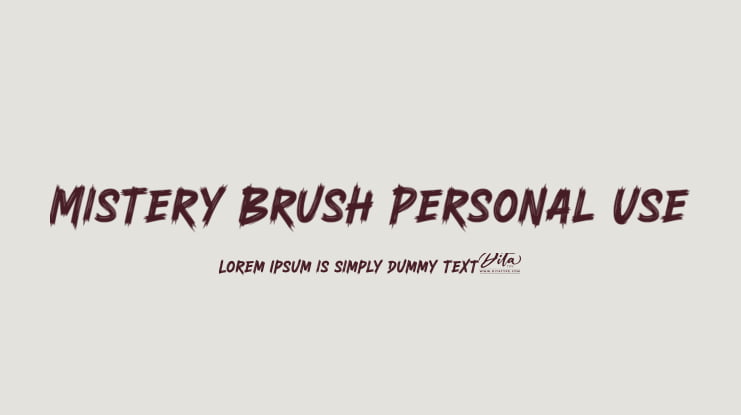 Mistery Brush Personal Use Font