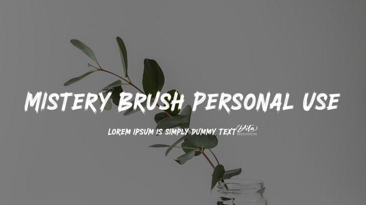 Mistery Brush Personal Use Font