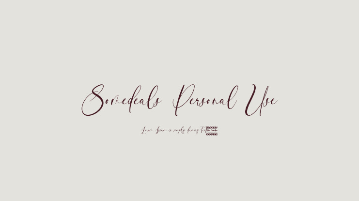 Somedeals Personal Use Font