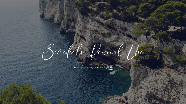 Somedeals Personal Use Font