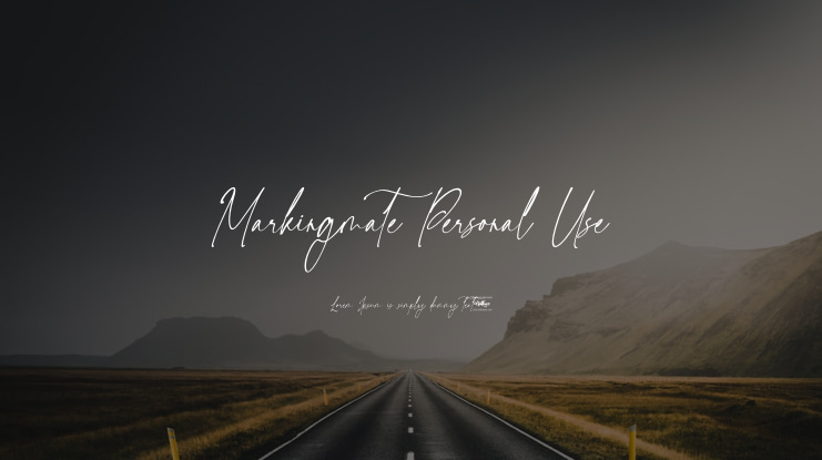 Markingmate Personal Use Font