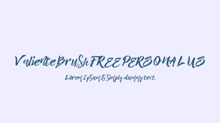 Valiente Brush FREE PERSONAL US Font Family
