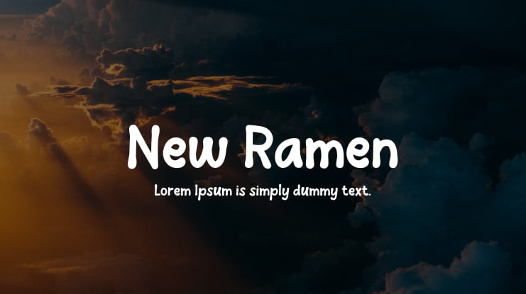 New Ramen Font