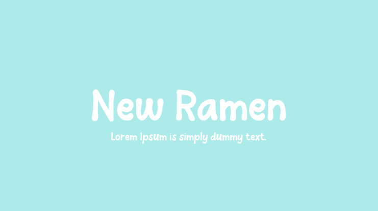 New Ramen Font