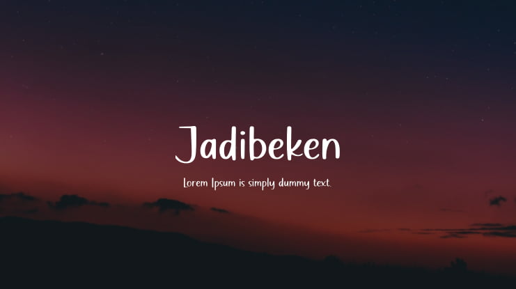 Jadibeken Font