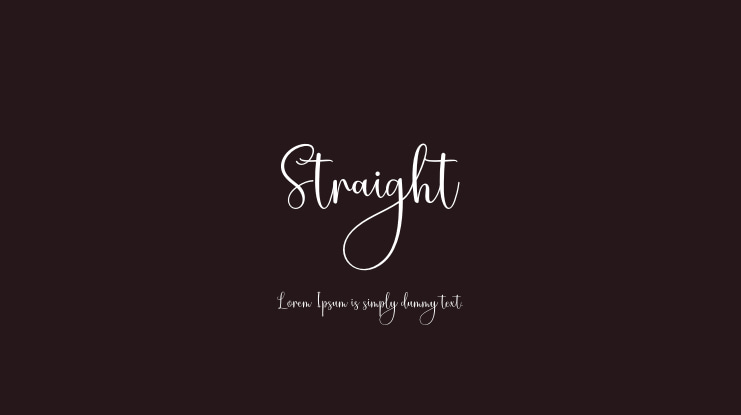 Straight Font