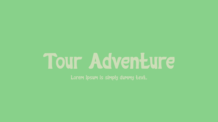 Tour Adventure Font Family