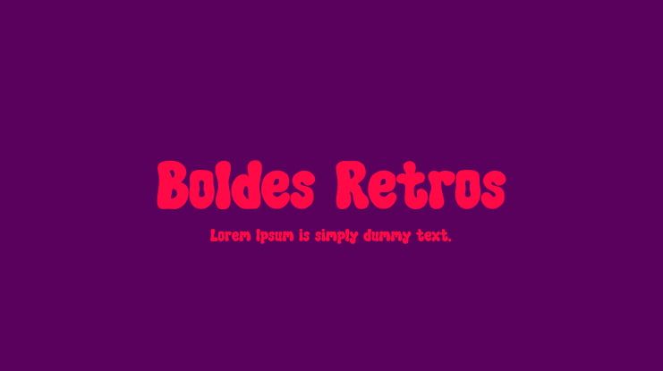 Boldes Retros Font