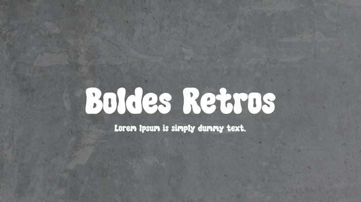 Boldes Retros Font