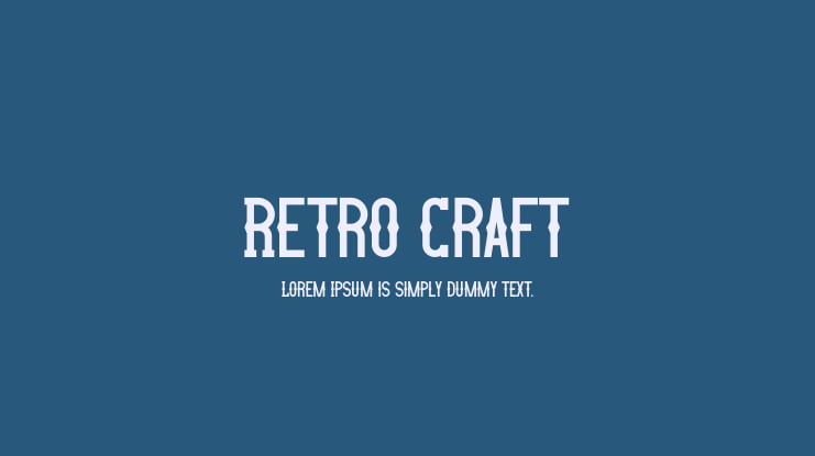 Retro Craft Font