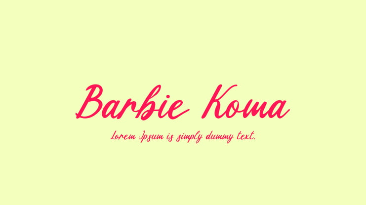 Barbie Koma Font