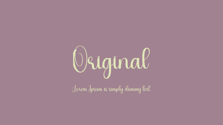 Original Font