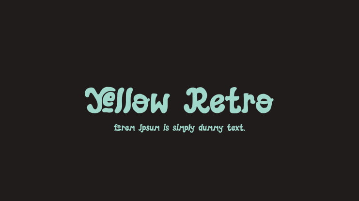 Yellow Retro Font