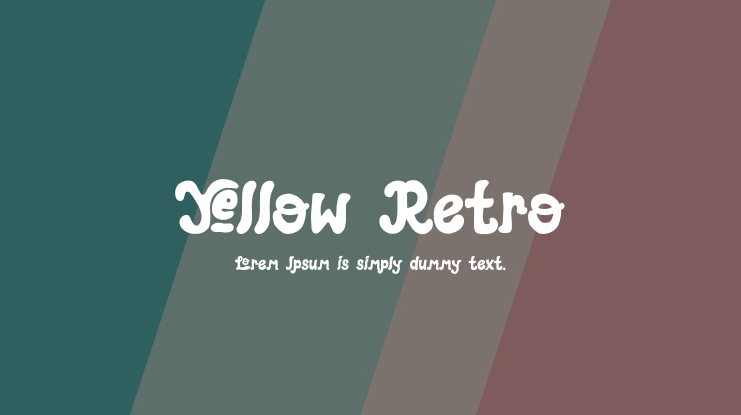 Yellow Retro Font