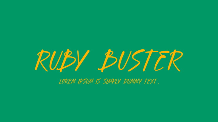 Ruby Buster Font