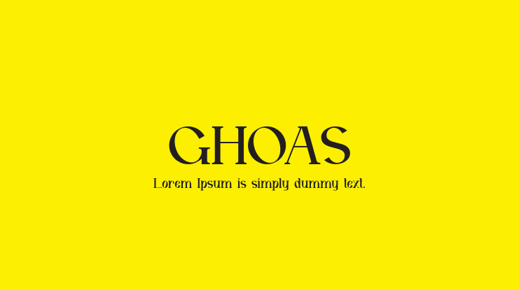 GHOAS Font