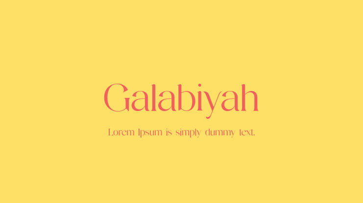 Galabiyah Font