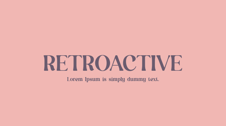 RETROACTIVE Font