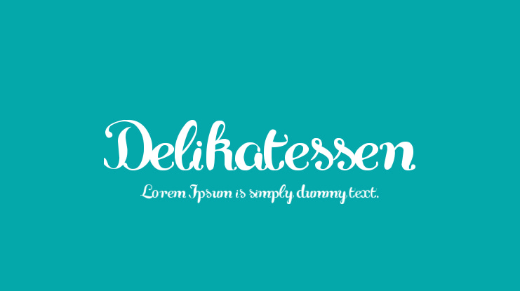 Delikatessen Font