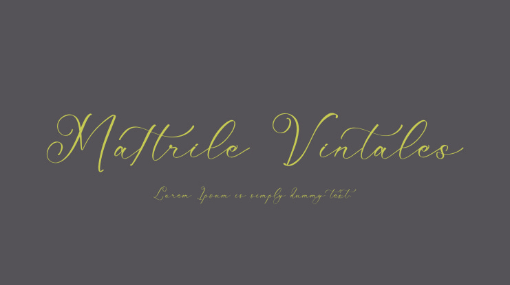 Mattrile Vintales Font
