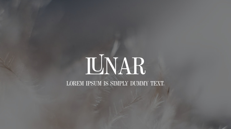 LUNAR Font