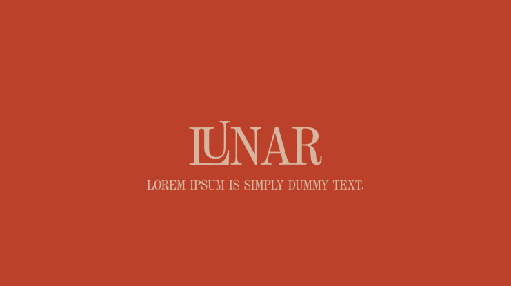 LUNAR Font