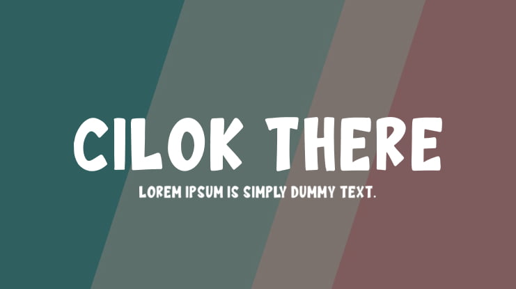 Cilok There Font Family