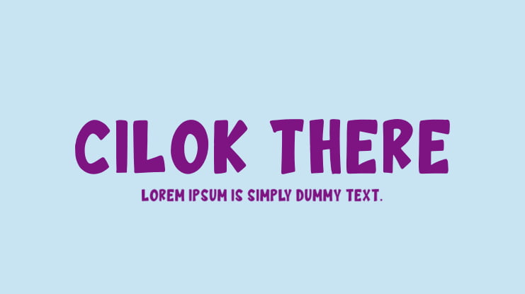 Cilok There Font Family