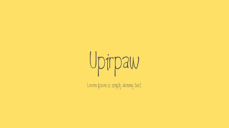 Upirpaw Font