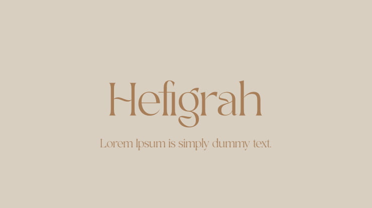 Hefigrah Font