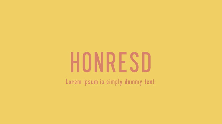 HONRESD Font