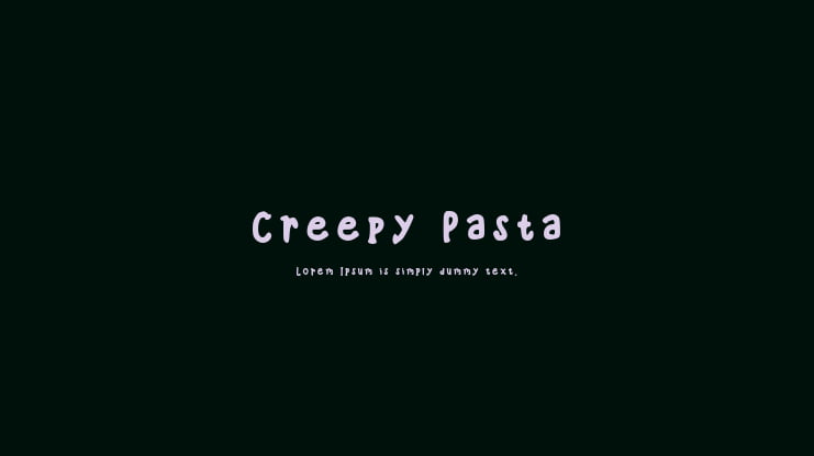 Creepy Pasta Font