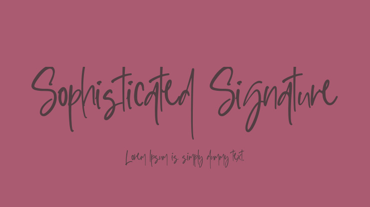 Sophisticated Signature Font