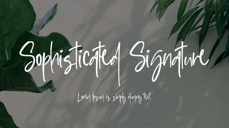 Sophisticated Signature Font