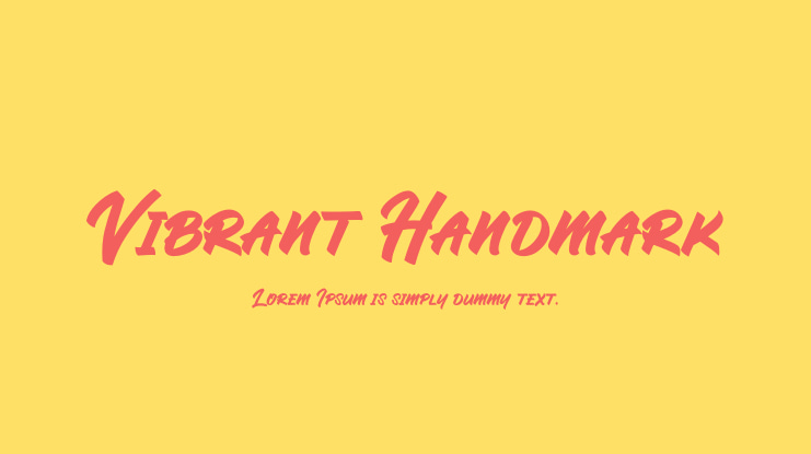 Vibrant Handmark Font Family