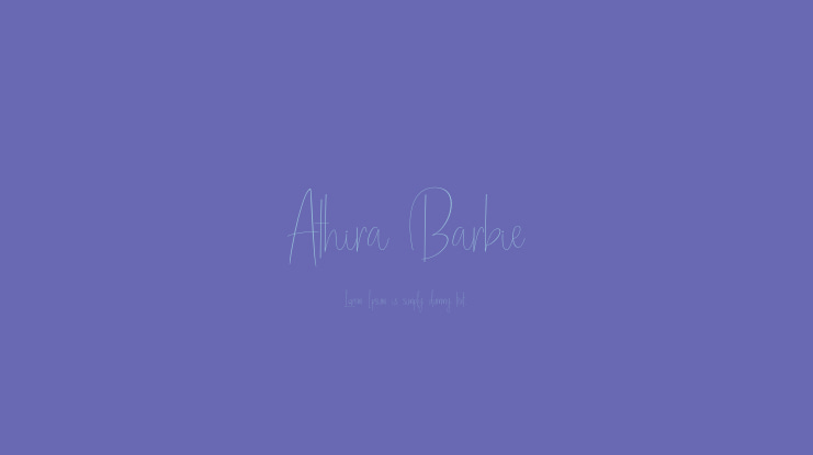 Athira Barbie Font