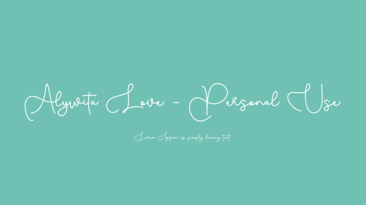 Alywita Love - Personal Use Font