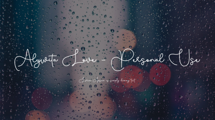 Alywita Love - Personal Use Font