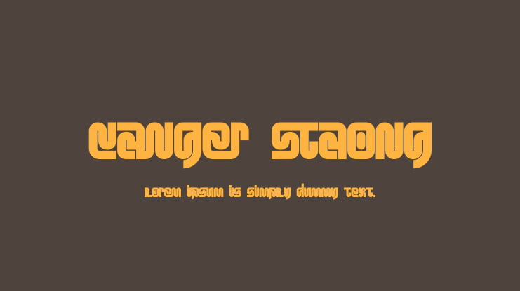 Canger staong Font