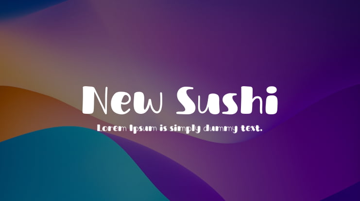 New Sushi Font