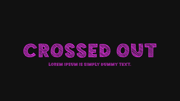 Crossed Out Font